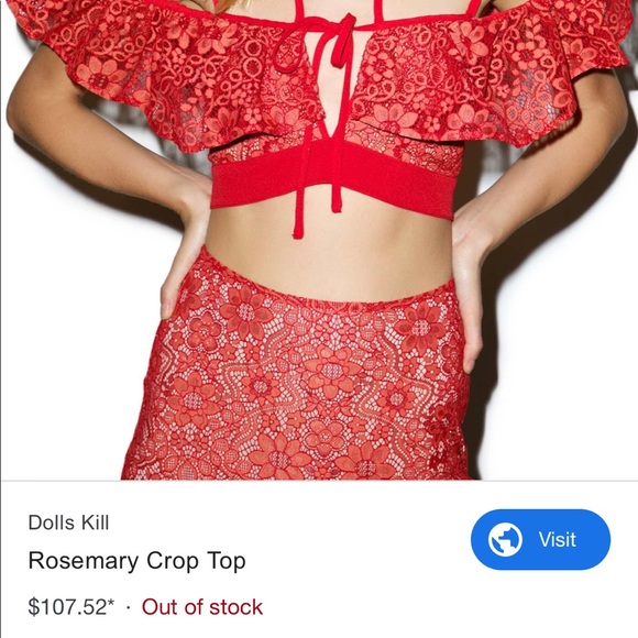 🌹FLL Red Rosemary Crop Top🌹 - Picture 2 of 6